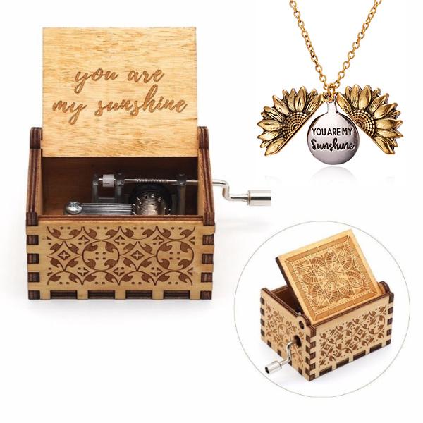You Are My Sunshine Music Box + Necklace