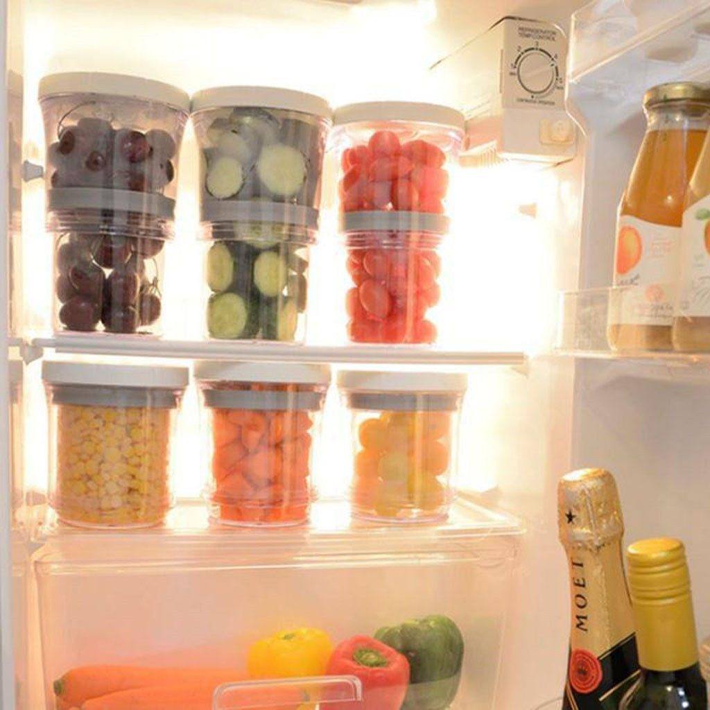 Adjustable Food Storage Jar 16 oz & 32 oz Home & Kitchen SmartGear Factory