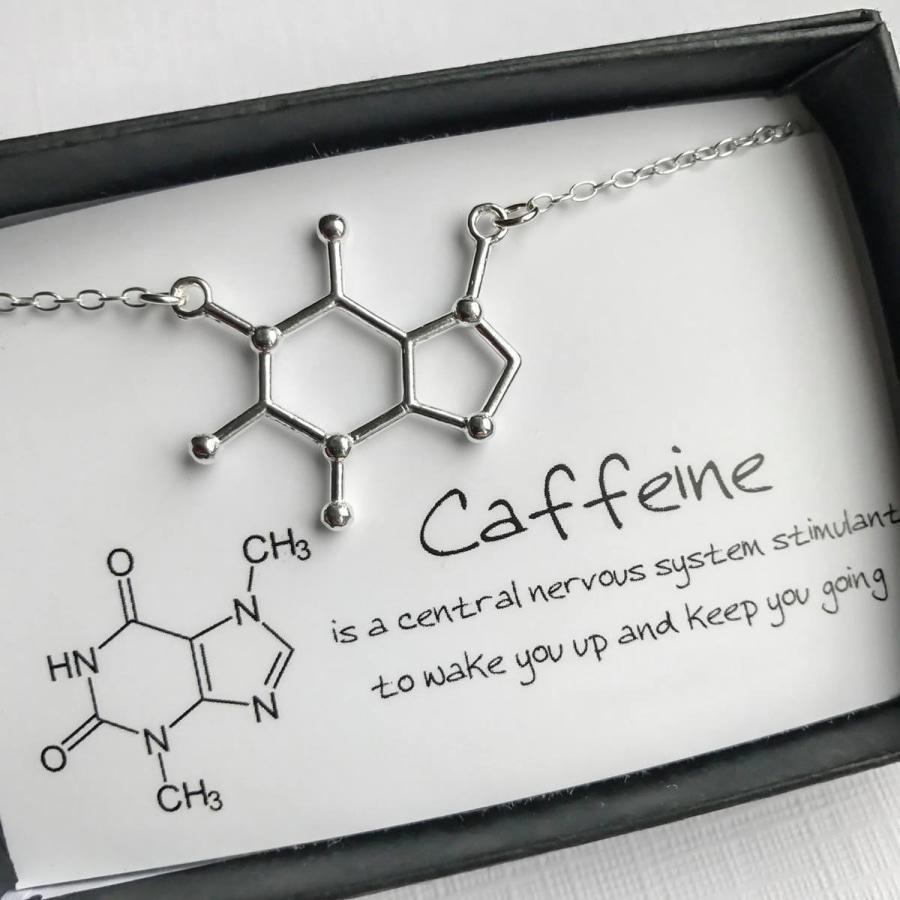 itsgenie.com-Caffeine Molecule Necklace-Caffeine Molecule Necklace - planetshopper.net