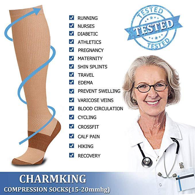 Vanityplex.com-CopperMed Compression Socks - Support Stockings ~ Reduce Swelling!-CopperMed Compression Socks - Support Stockings ~ Reduce Swelling!